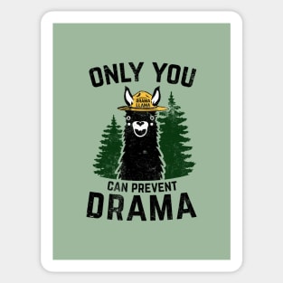 The Original Only You Can Prevent Drama Llama - Smokey Bear Parody Sticker